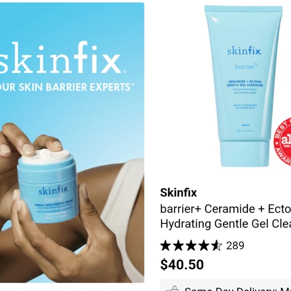 Skinfix Barrier Ceramide + Ectoin Gel Cleanser Travel Size - Picture 3 of 3